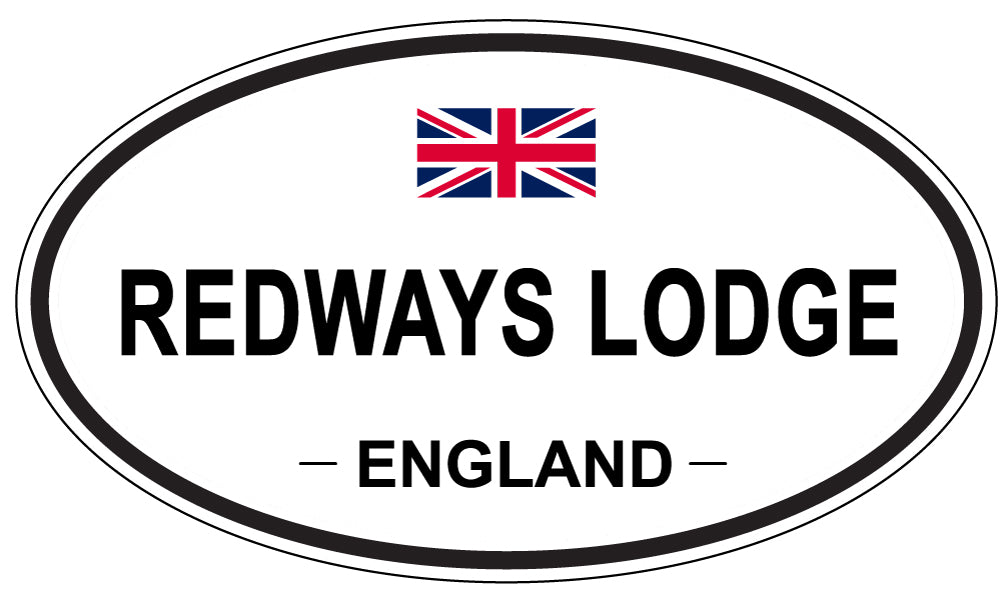 REDWAYS LODGE, ENGLAND - Oval Sticker