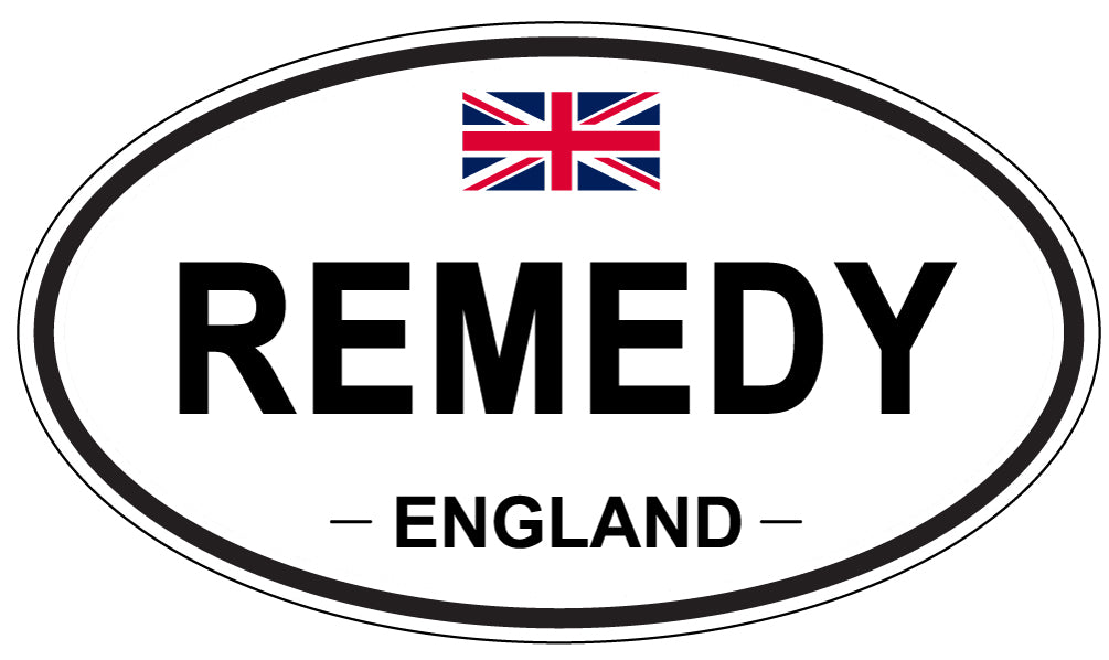 REMEDY, England - Oval Magnet