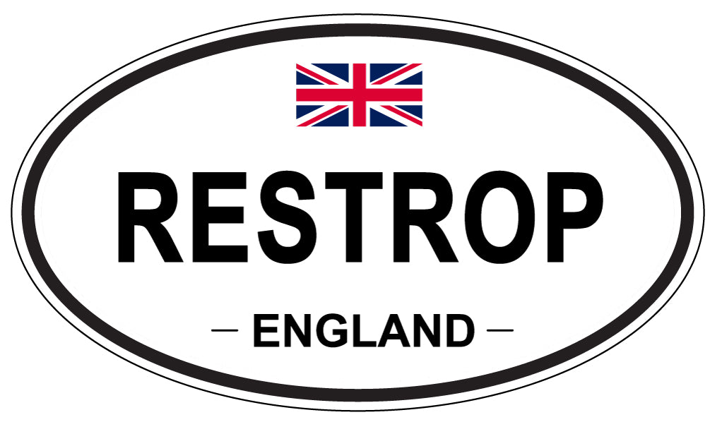 RESTROP, England - Oval Magnet