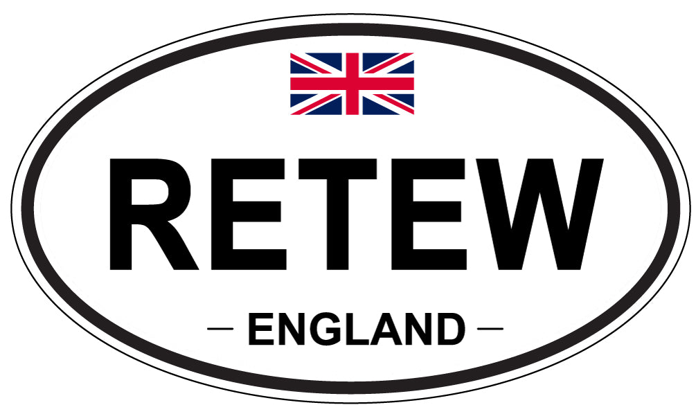 RETEW, ENGLAND - Oval Sticker