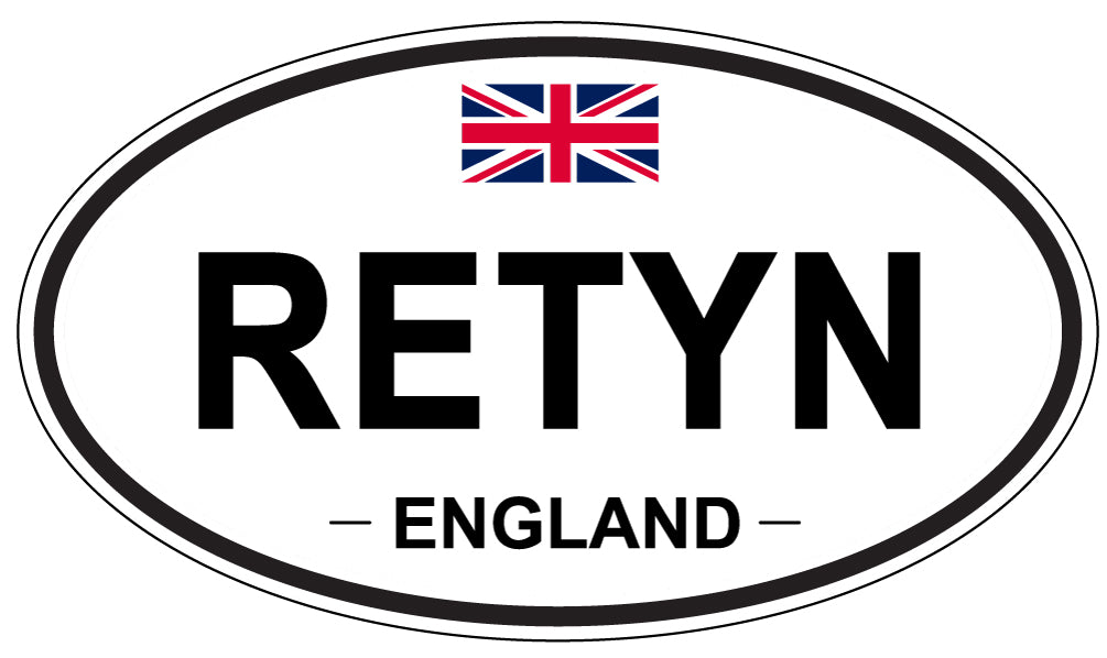 RETYN, ENGLAND - Oval Sticker