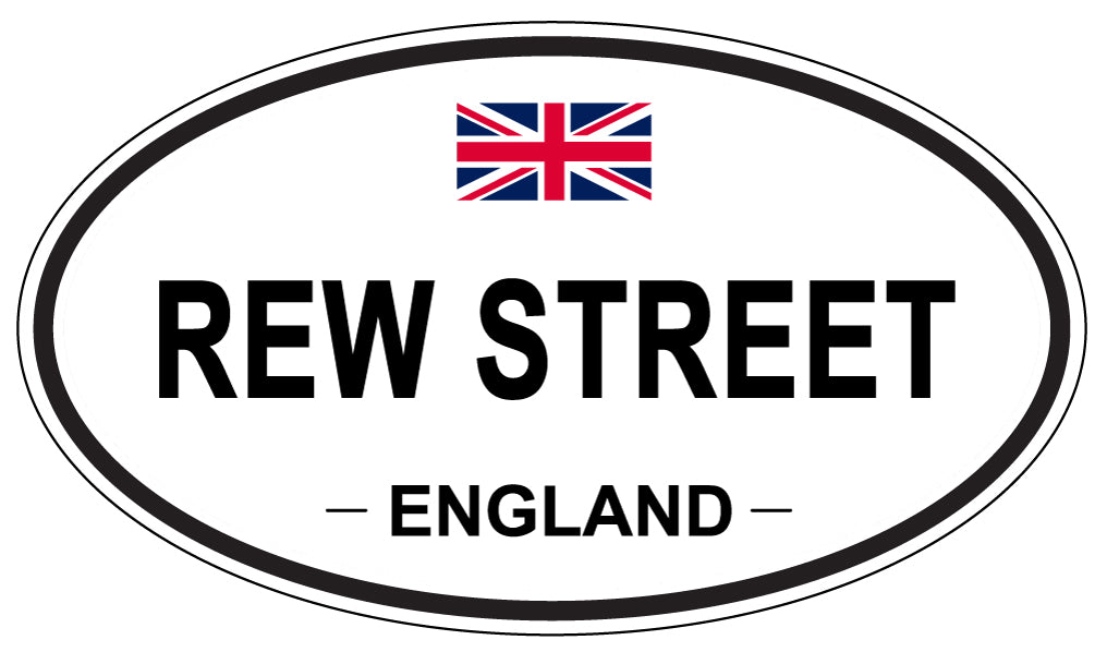 REW STREET, England - Oval Magnet