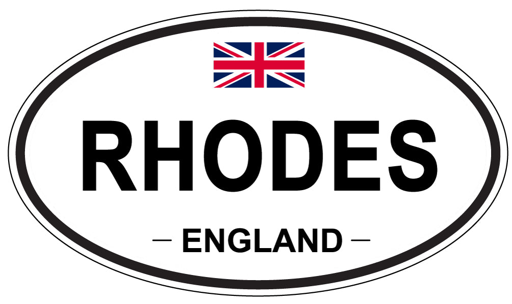 RHODES, England - Oval Magnet