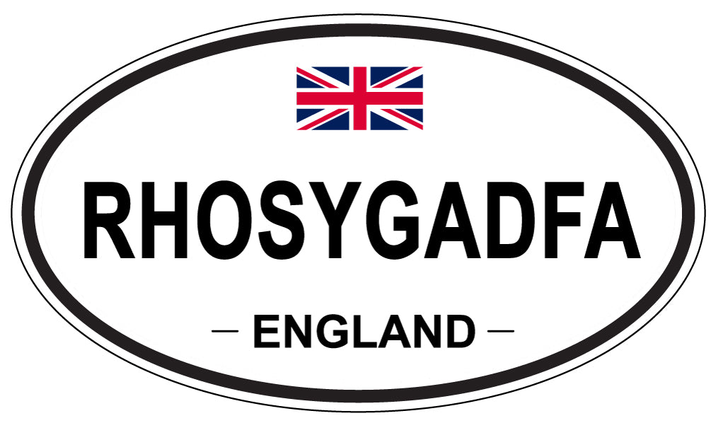 RHOSYGADFA, England - Oval Magnet