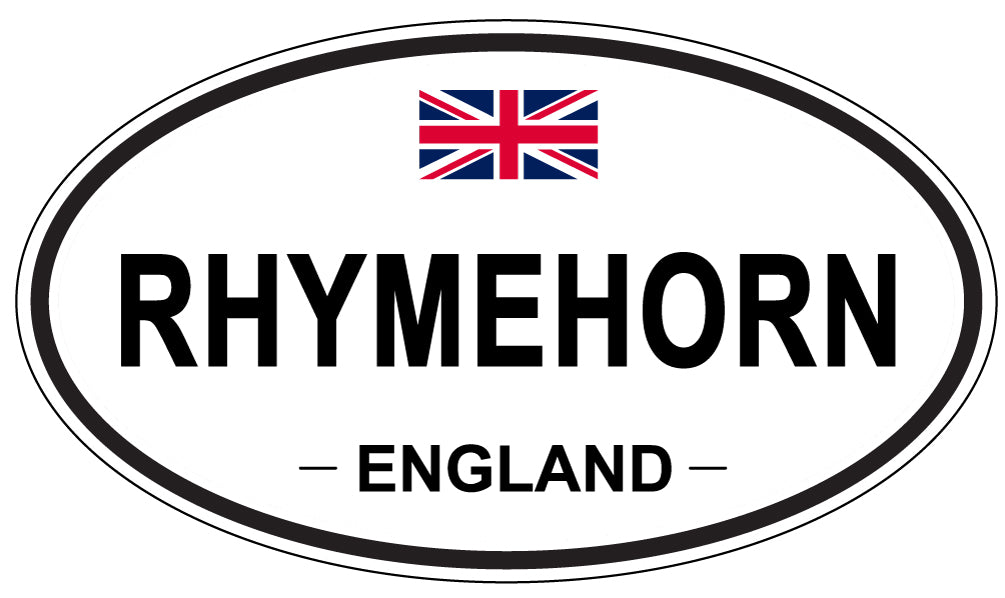 RHYMEHORN, England - Oval Magnet