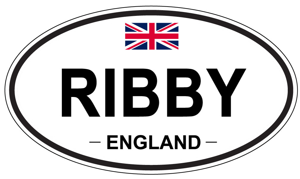 RIBBY, ENGLAND - Oval Sticker