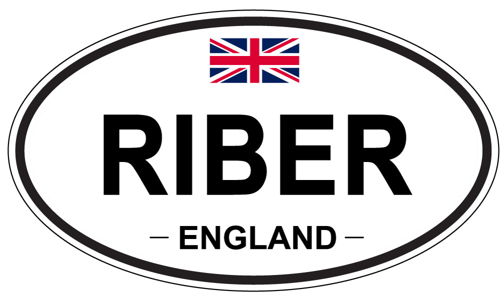 RIBER, ENGLAND - Oval Sticker