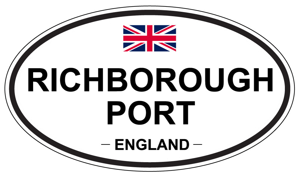 RICHBOROUGH PORT, England - Oval Magnet