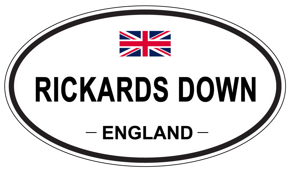RICKARDS DOWN, ENGLAND - Oval Sticker