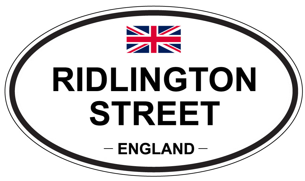 RIDLINGTON STREET, England - Oval Magnet