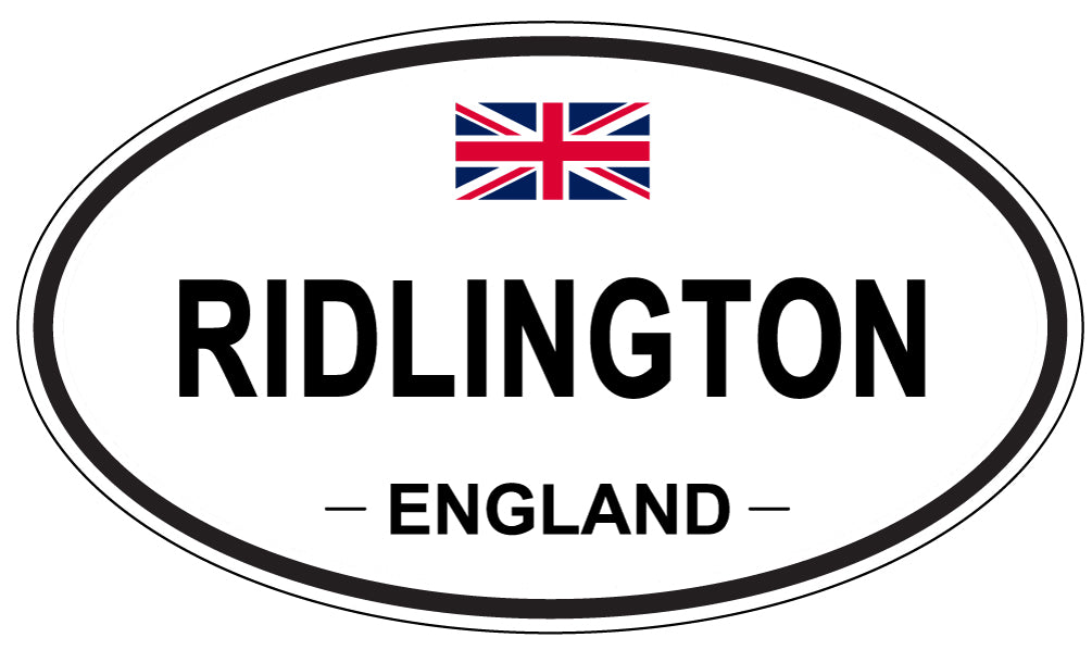 RIDLINGTON, ENGLAND - Oval Sticker