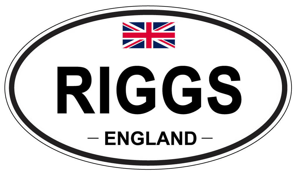 RIGGS, England - Oval Magnet