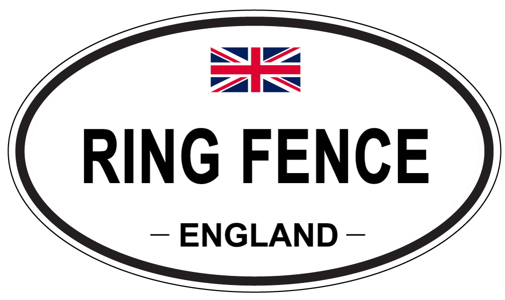 RING FENCE, England - Oval Magnet