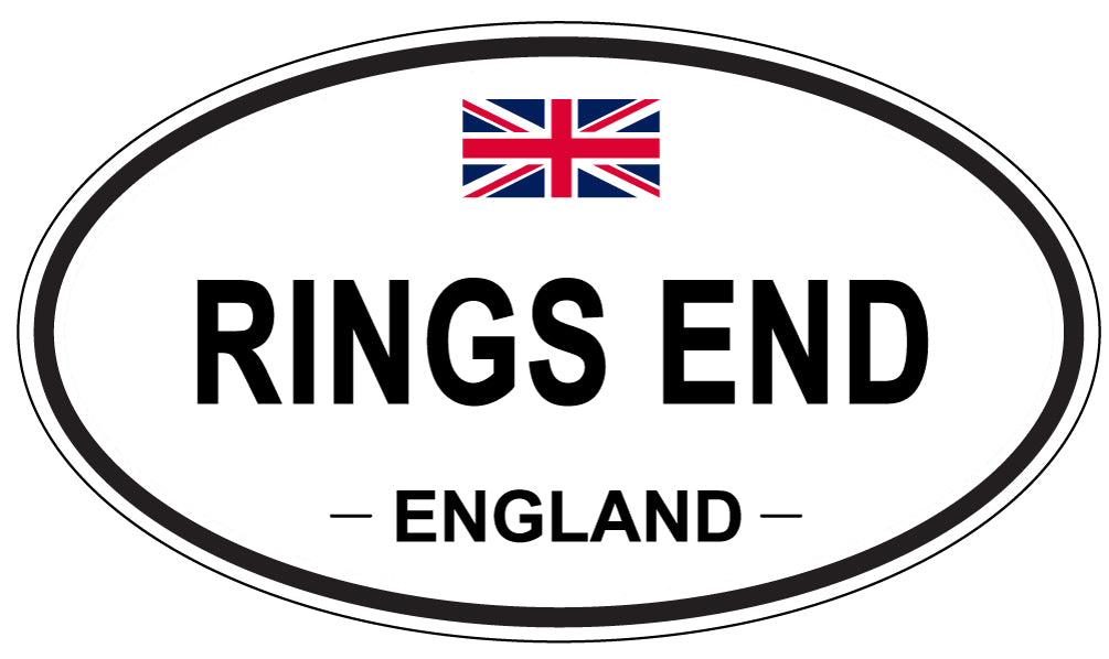 RINGS END, England - Oval Magnet