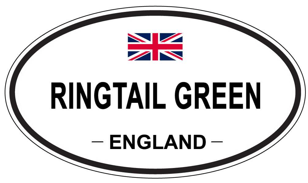 RINGTAIL GREEN, ENGLAND - Oval Sticker