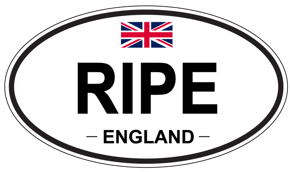 RIPE, England - Oval Magnet