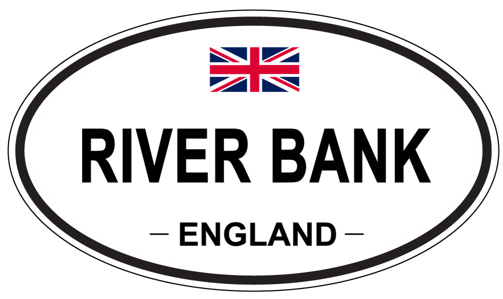 RIVER BANK, England - Oval Magnet