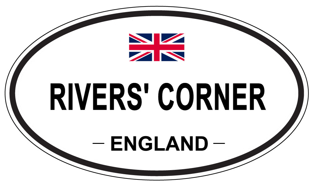 RIVERS' CORNER, England - Oval Magnet