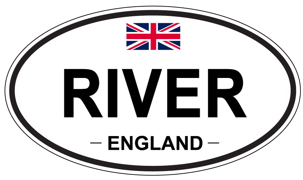 RIVER, England - Oval Magnet