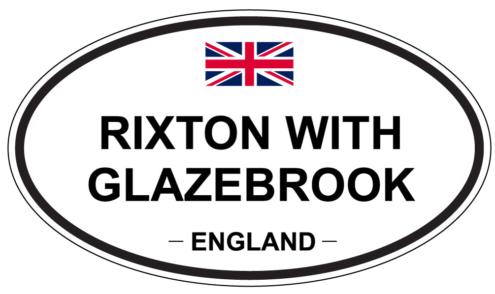 RIXTON WITH GLAZEBROOK, England - Oval Magnet