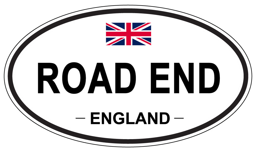 ROAD END, England - Oval Magnet