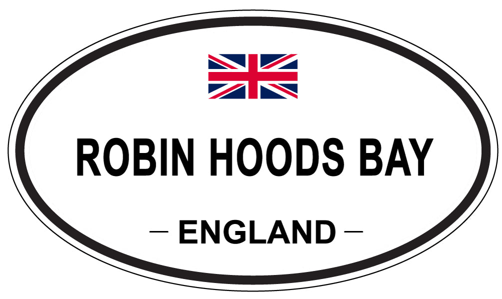 ROBIN HOODS BAY, England - Oval Magnet