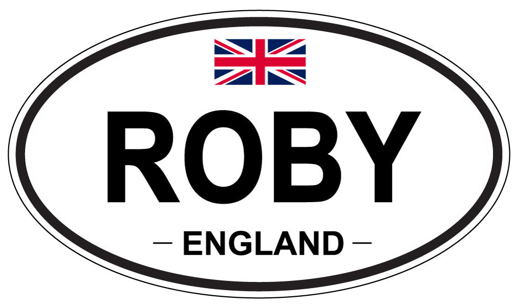 ROBY, England - Oval Magnet