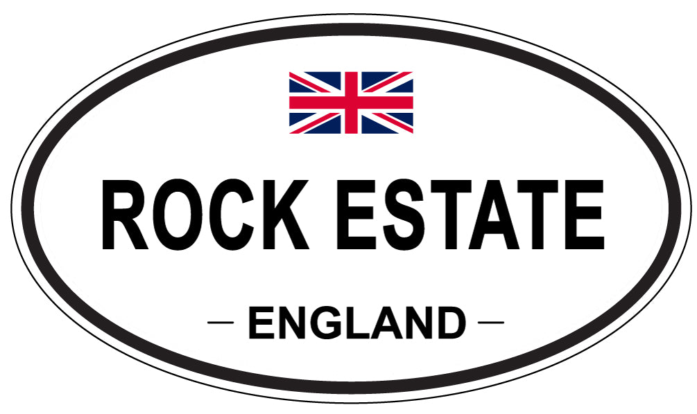 ROCK ESTATE, England - Oval Magnet