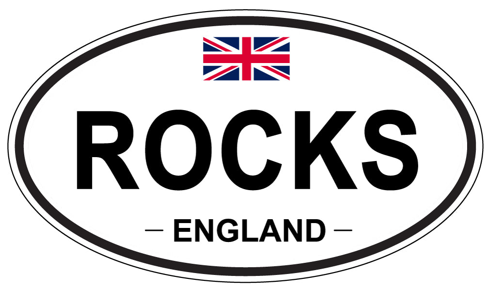 ROCKS, England - Oval Magnet