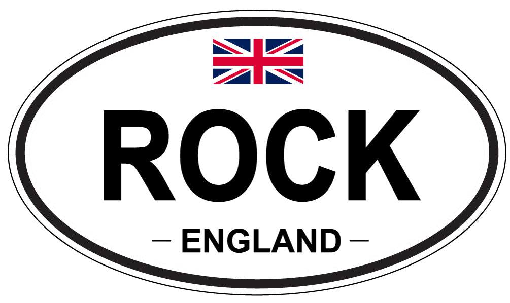ROCK, England - Oval Magnet