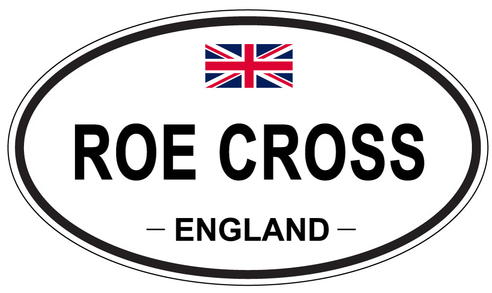 ROE CROSS, England - Oval Magnet