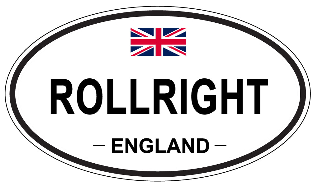 ROLLRIGHT, England - Oval Magnet
