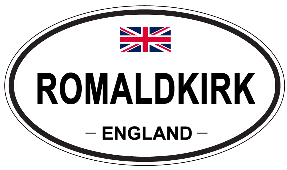 ROMALDKIRK, England - Oval Magnet