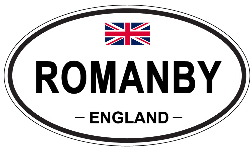 ROMANBY, England - Oval Magnet