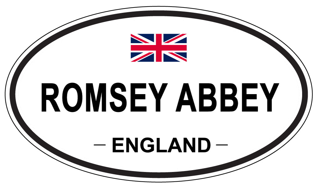 ROMSEY ABBEY, England - Oval Magnet