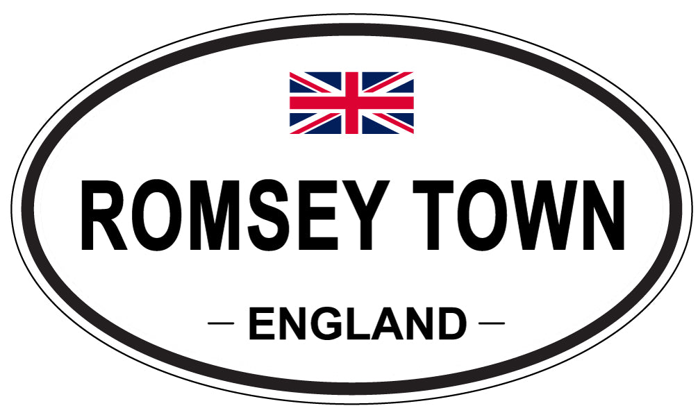 ROMSEY TOWN, England - Oval Magnet