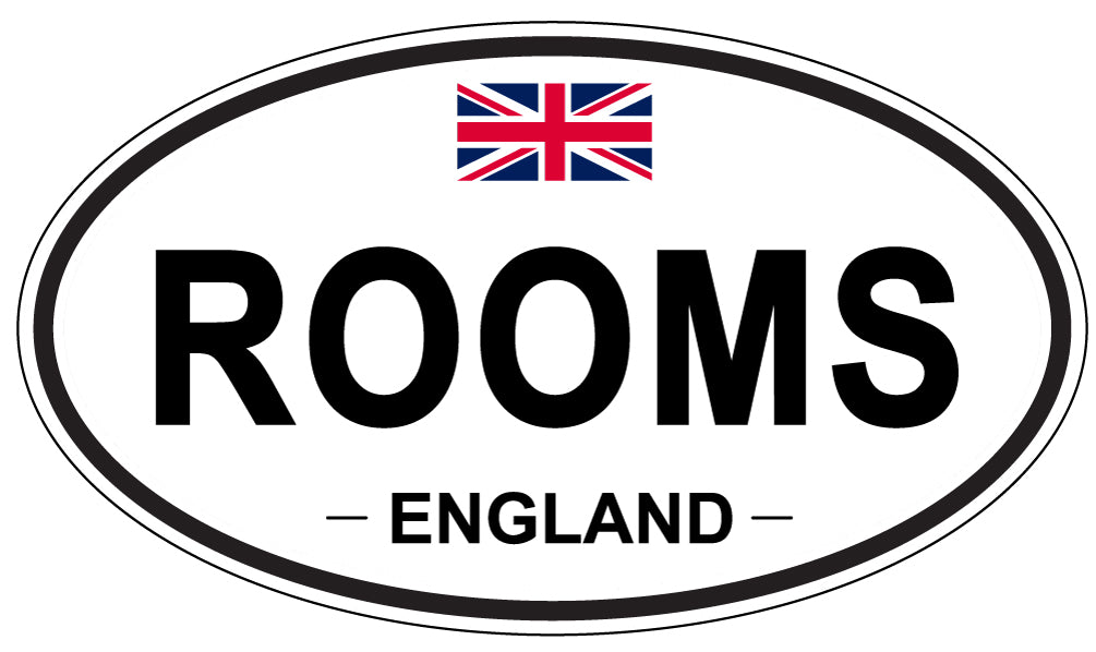 ROOMS, England - Oval Magnet