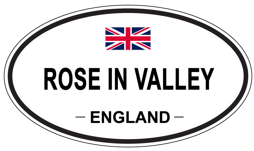 ROSE IN VALLEY, England - Oval Magnet