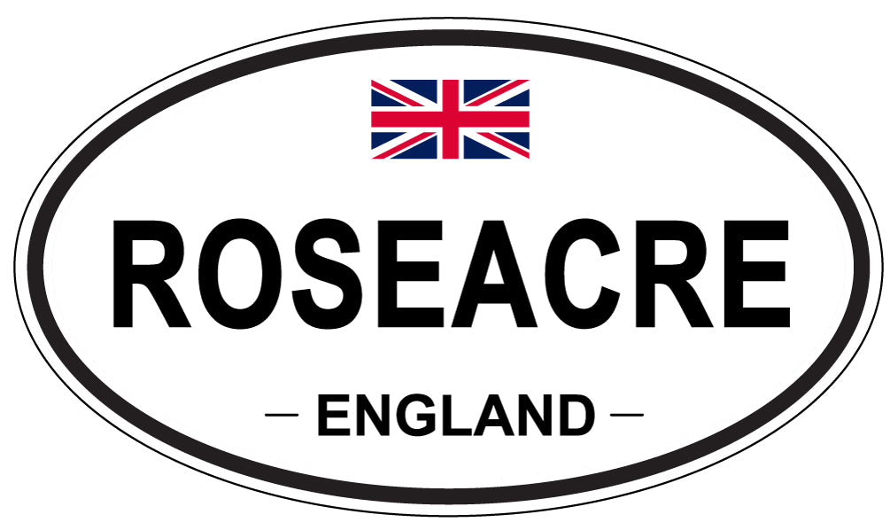 ROSEACRE, England - Oval Magnet