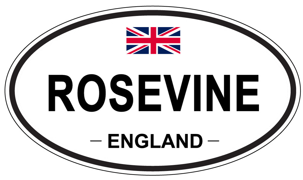 ROSEVINE, England - Oval Magnet