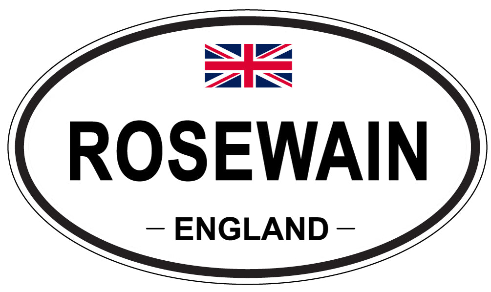 ROSEWAIN, England - Oval Magnet