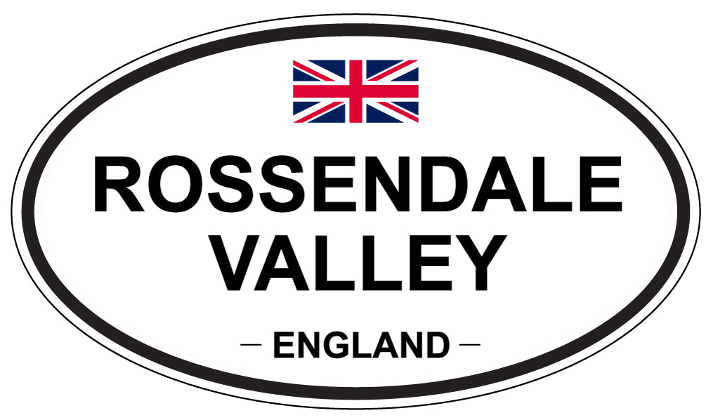 ROSSENDALE VALLEY, ENGLAND - Oval Sticker