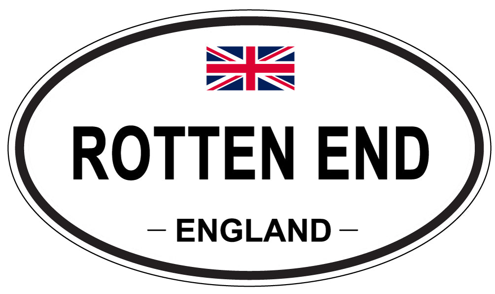 ROTTEN END, England - Oval Magnet