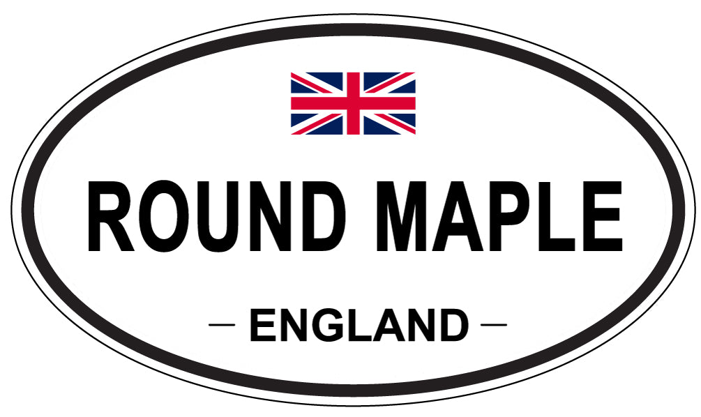 ROUND MAPLE, England - Oval Magnet
