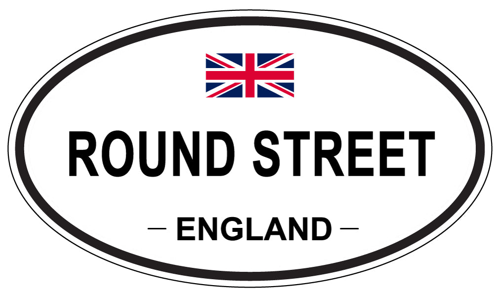 ROUND STREET, England - Oval Magnet