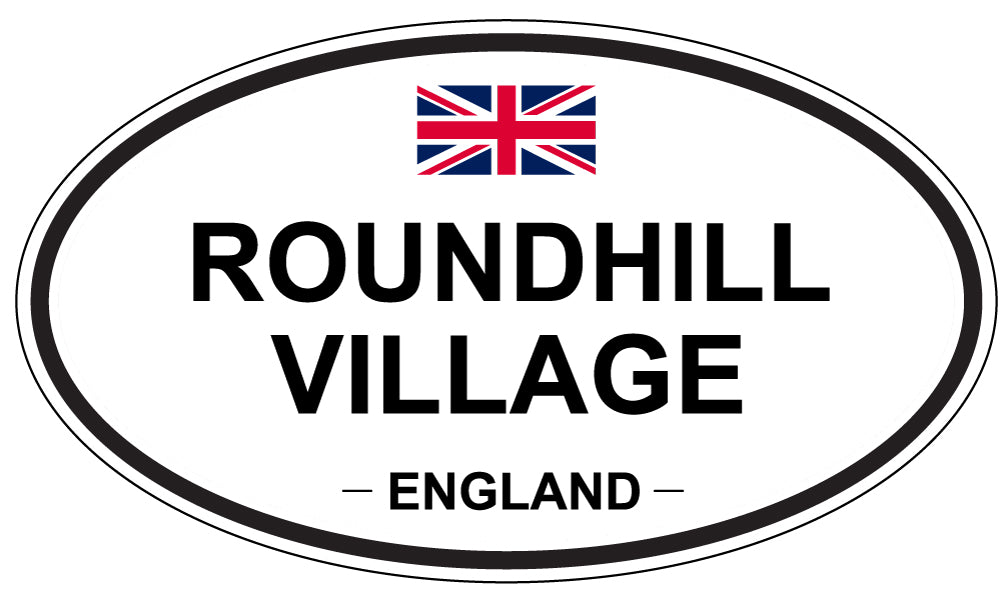 ROUNDHILL VILLAGE, England - Oval Magnet