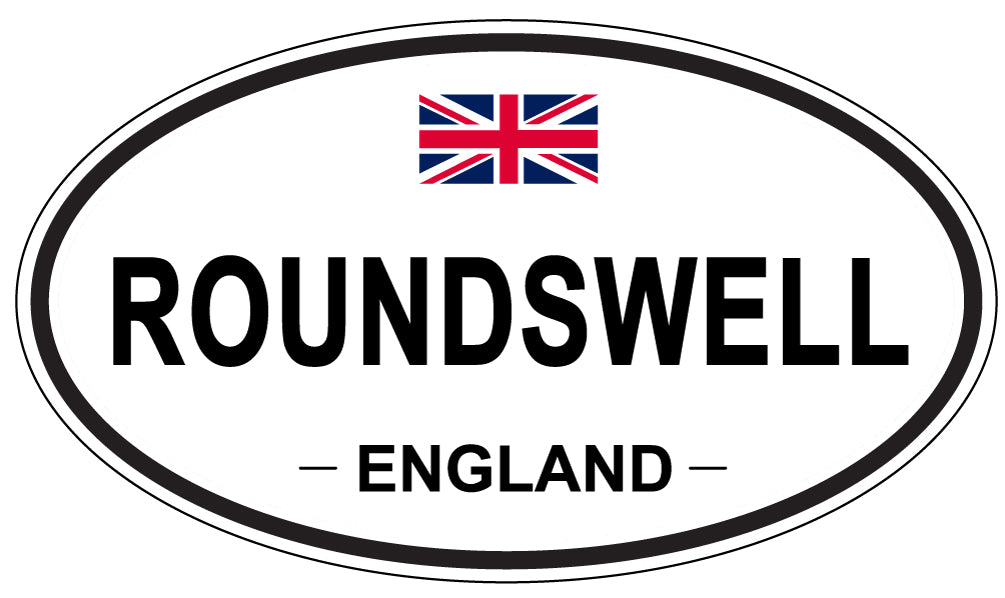 ROUNDSWELL, ENGLAND - Oval Sticker