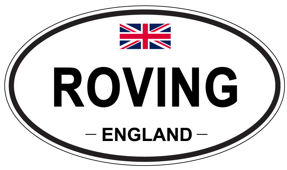 ROVING, England - Oval Magnet
