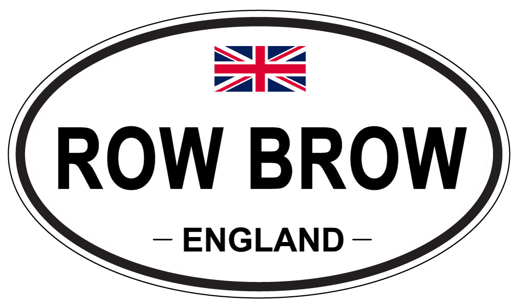 ROW BROW, England - Oval Magnet