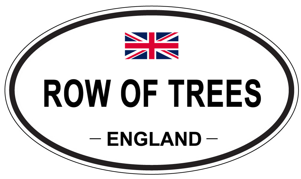 ROW OF TREES, England - Oval Magnet